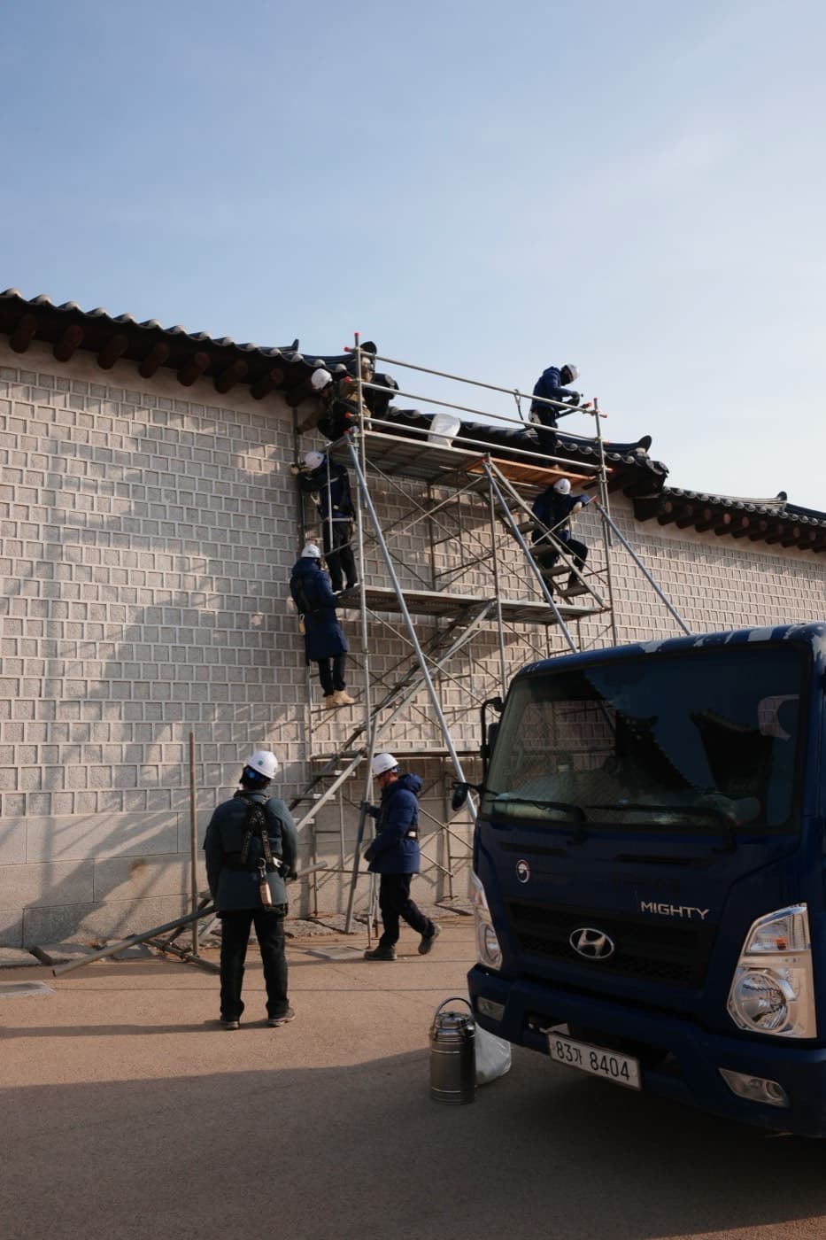 Scaffolding and restoration work